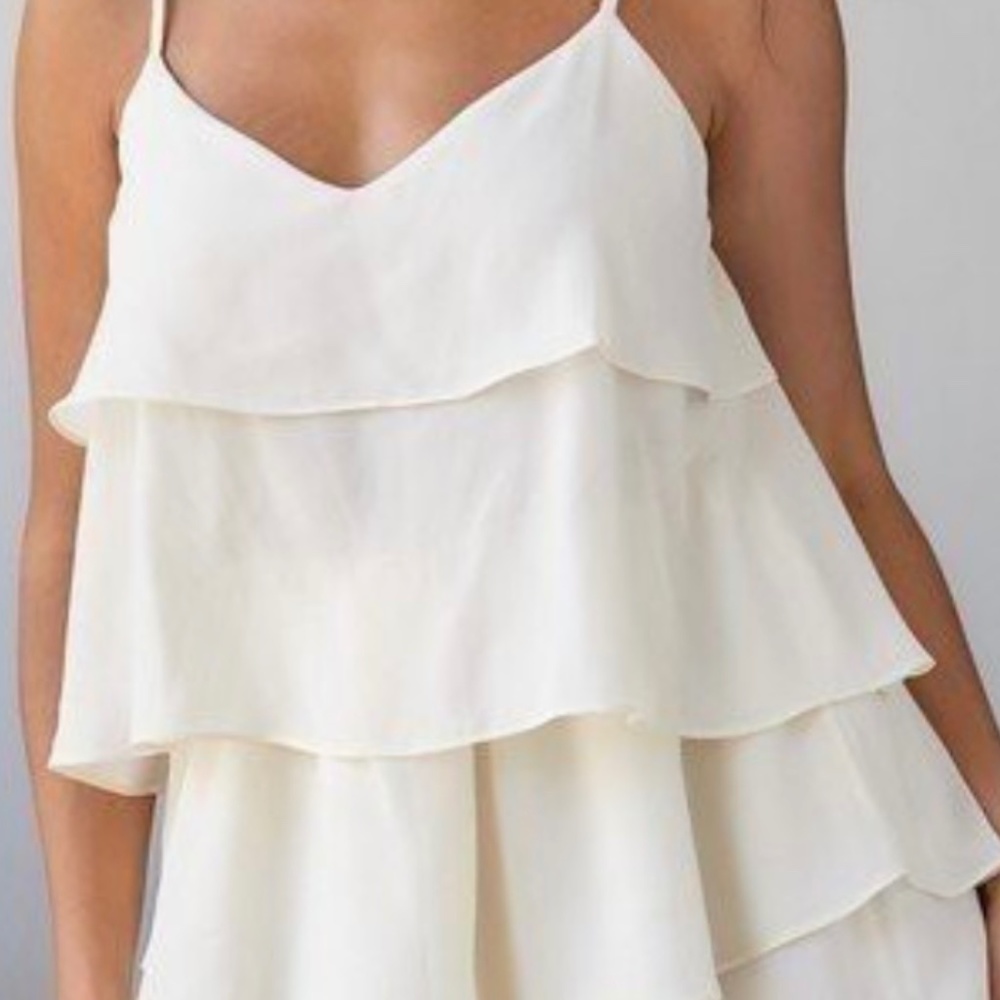 TIERED RUFFLE SPAGETTI STRAP ROMPER - Picture 2 of 9